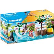 Playmobil - Piscina Infantil com Toboágua - Family Fun - 70611