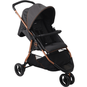 Carrinho de Bebe 3 Rodas Berço Passeio Burigotto CR3 Gray Cobre