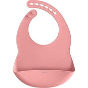 BABADOR EM SILICONE COM PEGA-MIGALHAS ROSA BUBA