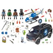 Playmobil - Perseguição Policial com Helicóptero e Van em Fuga - 70575 - Sunny