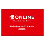 Gift Card Digital - Nintendo Switch Online 12 Meses - Individual Membership - 100 Reais