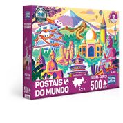 Quebra-Cabeça - Postais Do Mundo - Continentes - Ásia - 500 Peças - Toyster