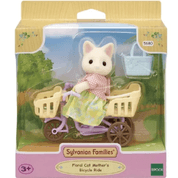 Sylvanian Families Epoch Conjunto Passeio De Bicicleta Mamãe Gato Primavera