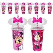 Kit 5 Copos Minnie com Orelhas p/ Festa Infantil Decoração Lembrancinha Rosa