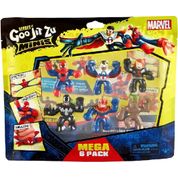 Goo Jit Zu Pack com 6 Bonecos de 6cm Marvel - Sunny 3365