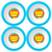 Kit 4 Bowls Leão Pratinho Infantil para Alimentação de Bebês e Papinha Buba