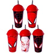 Kit 5 Copo Shake do Homem Aranha kit para Festa infantil