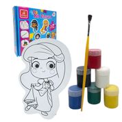 Kit De Pintura Coleção Pop | Brincadeira De Criança | 10 Telas Em Madeira + 6 Tintas Guache + Pincel