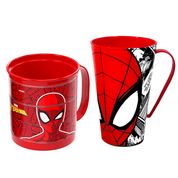 Kit Xícara Giratória Spider-Man + Caneca do Homem Aranha Premium Plasútil