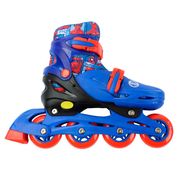 Kit Patins - 4 Rodas C Proteção - Tam 32-35 - Homem Aranha - Inline E Triline - Bbr Toys