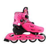 Kit Patins - 4 Rodas - C Proteção - Tam 32-35 - Minnie - Inline e Triline - Bbr Toys
