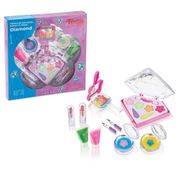 Maquiagem Infantil Paleta Sombras Batom Gloss Diamond Fenzza