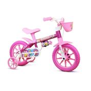 Bicicleta Infantil Aro 12 Flower Rosa Nathor