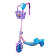 Patinete 3 Rodas Com Cestinha - Frozen - Som E Luzes - Bbr Toys.