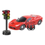 Carrinho - Rc - 1:16 - Racing Control - Luzes de Corrida - Vermelho - Multikids