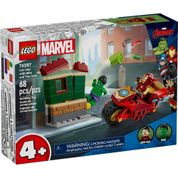 LEGO - Super Heroes Marvel - Homem de Ferro com Motocicleta e o Hulk - 76287