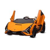 Carrinho Com Controle Remoto - Lamborghini Sian - 12v - Laranja - Bandeirante