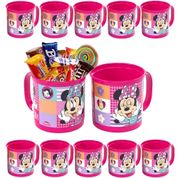 Kit 10 Canecas Minnie Rosa 360ml Copo Festa Infantil Lembrança Sacolinha Surpresa