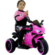 Triciclo Eletrico Bang Toys Super Moto com 3 Rodas 6V Rosa