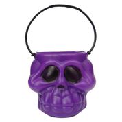 Figura Decorativa - Halloween - Cabeça de Esqueleto - Roxo - Gala