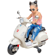 Moto Scooter Eletrica Infantil Bandeirante Vespa GTS 12V Branca