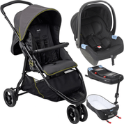 Carrinho Moises Bebe Conforto Base ISOFIX Burigotto CR3 Neon