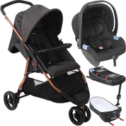 Carrinho Moises Bebe Conforto Base ISOFIX Burigotto CR3 Cobre