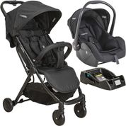 Carrinho de Bebe com Bebe Conforto e Base Kiddo Road Preto