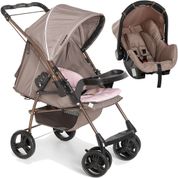 Carrinho de Bebe Galzerano Milano Bebe Conforto Cappuccino Rosa