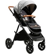 Carrinho de Bebe Berço Passeio Joie Aeria Carbon Preto Cinza