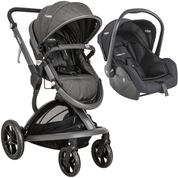 Carrinho de Bebe com Bebe Conforto Kiddo Quantum Melange Preto