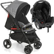 Carrinho de Bebe Galzerano Maranello Bebe Conforto Preto Cinza