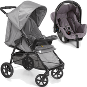 Carrinho de Bebe Galzerano San Remo com Bebe Conforto Cinza