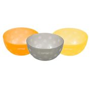 Conjunto de Bowls - Coleção Colors - 3 Unidades - Laranja - Clingo