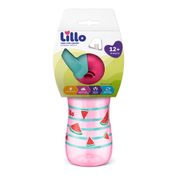 Copo com Canudo - Lillo - Evolution - Polipropileno - Rosa - 300ml