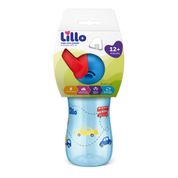 Copo com Canudo - Lillo - Evolution - Polipropileno - Azul - 300ml