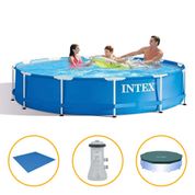 Piscina Intex 6.503 Litros Estrutural Armação Com Filtro 110v Capa e Forro