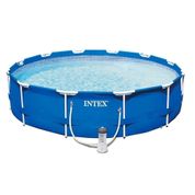 Piscina Armação De Metal 6.503 Litros Galvanizado Intex Filtro 110v