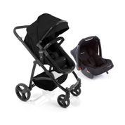 Conjunto Carrinho de Passeio e Bebê Conforto – Voyage - Reversível e Reclinável - Preto