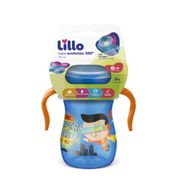 Copo de Treinamento - Lillo - Evolution 360 - Com Alça - Azul e Laranja - 240mL