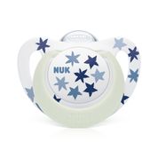 Chupeta - Á partir de 6 meses - Star - Brilha no Escuro - Azul - Nuk