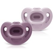 Conjunto De Chupetas - Nuk - Nuk Sensitive - 100% Soft Silicone - Lilás