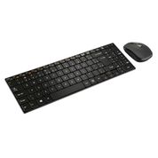 Teclado & Mouse sem Fio 2.4GHZ Multimidia USB SLIM Preto TC202