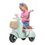 Mini Veiculo Elétrico - 6V - Scooter  Clássica - Menta - Bandeirante