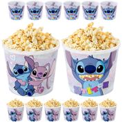 15 Potes de Pipoca 2L Lilo Stitch Festa Infantil Decoração e Sacola de Doces