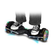 Hoverboard Skate Elétrico Infantil Adulto DROP RAVEBOARD 500w 6.5 polegadas Bluetooth e LED RGB Infinito Preto