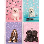 Caderno Espiral Capa Dura 10x1 - 160 Folhas - My Pets - São Domingos