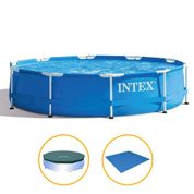 Piscina Estrutural  4.485 Litros Com Capa e Forro intex