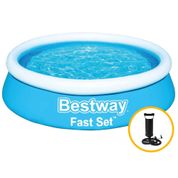 Piscina Inflável Fast Set 940 Litros + Bomba de Inflar Bestway