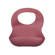 Babador de Silicone com Pega-Migalhas Piccolo Rosa - Infanti